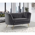 thumbnail image 5 of Home Square 2-Piece Set with Contemporary Velvet Loveseat & Sofa in Gray, 5 of 8