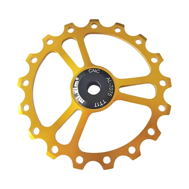 Guía de polea de cambio trasero para bicicleta de montaña, tensora, rodillo jockey Oro