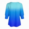 thumbnail image 4 of Godom Womens Tops 3/4 Sleeve with Buttons Dressy Casual Blouses Summer Outfits Beach Vacation Plus Size Spring Clothes, 4 of 5