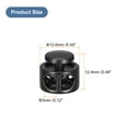 thumbnail image 2 of Uxcell 20pcs Double Hole Metal Spring Cord Locks Round Toggle Stoppers Stop Sliding Cord Fasteners Locks, Black Matte, 2 of 5