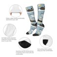 thumbnail image 3 of Naloa Swan Princess On Lake Thigh High Socks Extra Long Stretchy Sock Women Over Knee High Opaque Stocking Daily Wear, 3 of 6
