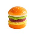 thumbnail image 2 of Cute Hamburger Toothpick Holder With Lid Ceramic Toothpick Dispenser Qtip Pick Holder Cute And ToothpickDispenser For Bathroom Home Counter Canteen Kitchen, 2 of 8