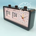 thumbnail image 4 of Retro Manual Flipped Calendar Alarm Clock Battery Operated for Home Aesthetic, 4 of 8