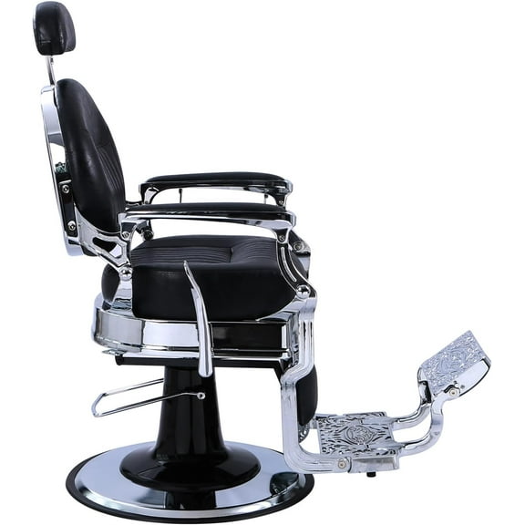 Zimtown Vintage Barber Chair, Retro Hydraulic Recline Salon Beauty Styling Chair, for Hair Stylist Tattoo, Thickened Cushion