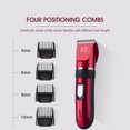 thumbnail image 2 of Set de corte de pelo eléctrico recargable USB JINKE Rojo/Tipo C, 2 of 5