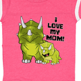 thumbnail image 4 of Inktastic I Love My Mom with Baby and Mommy Triceratops Boys or Girls Baby Bodysuit, 4 of 5