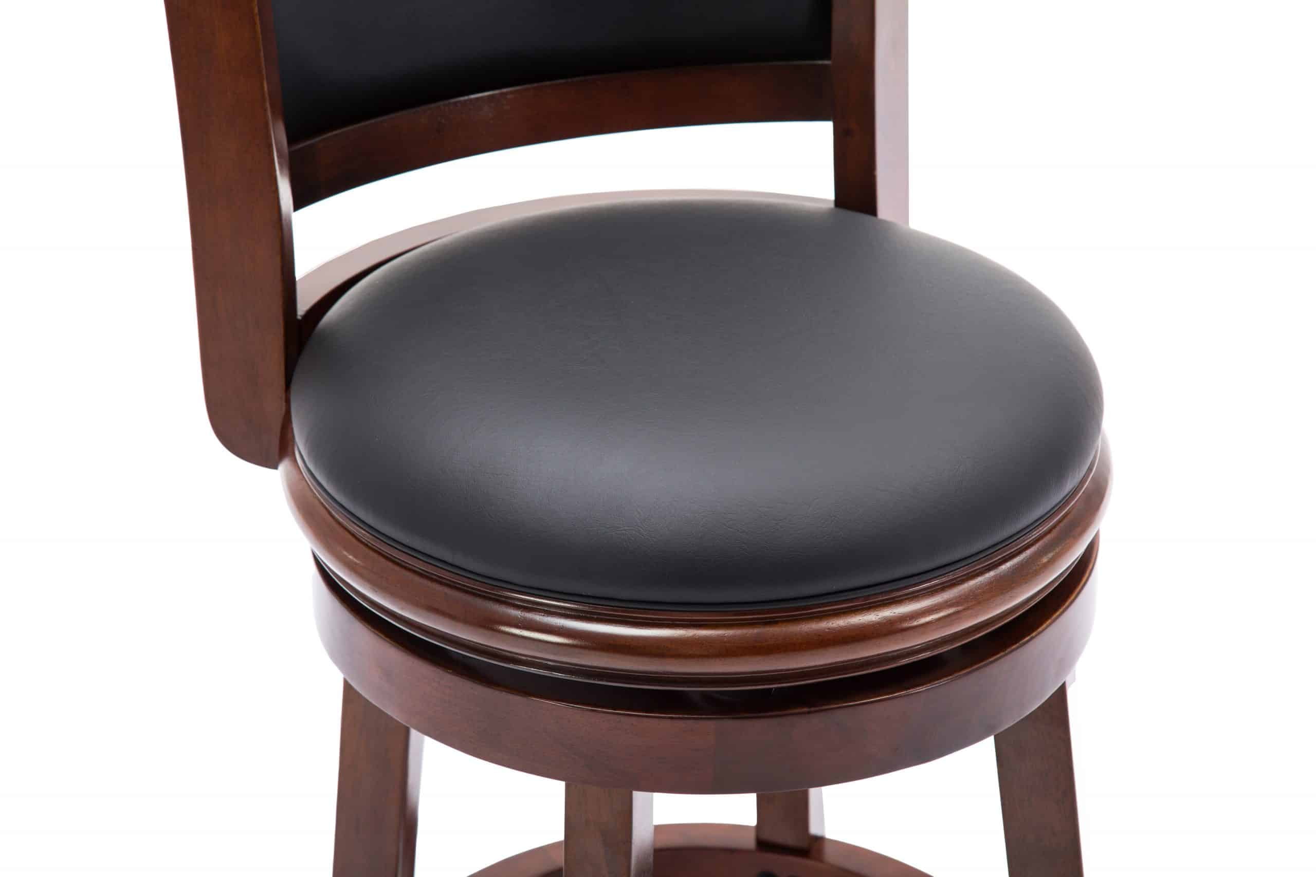 Boraam Augusta Counter Height High Back Swivel Wood Kitchen Counter Stool, Cherry Finish