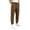 #1-Brown, variant on YaEYa Boys Cargo Pants Baggy Pull on School Uniform Pants Casual Drawstring Elastic Waisted Open Bottom Straight Leg Trousers with Pockets (Khaki,15-16 Years)