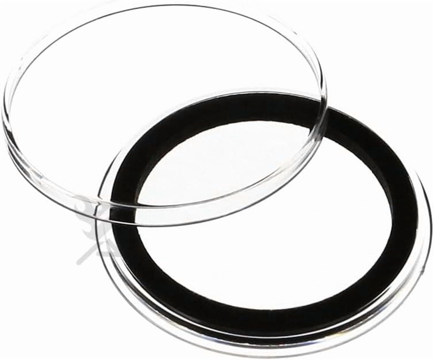 OnFireGuy 100-Pack 39mm Black Ring Coin Holders for Silver Rounds | Protective Coin Cases for 1oz Silver and Copper Rounds