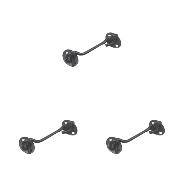 Scienceny Pestillo de gancho y ojo de acero inoxidable para puertas de granero, accesorios de tableros de tope, material didáctico de educación Type1 NO1