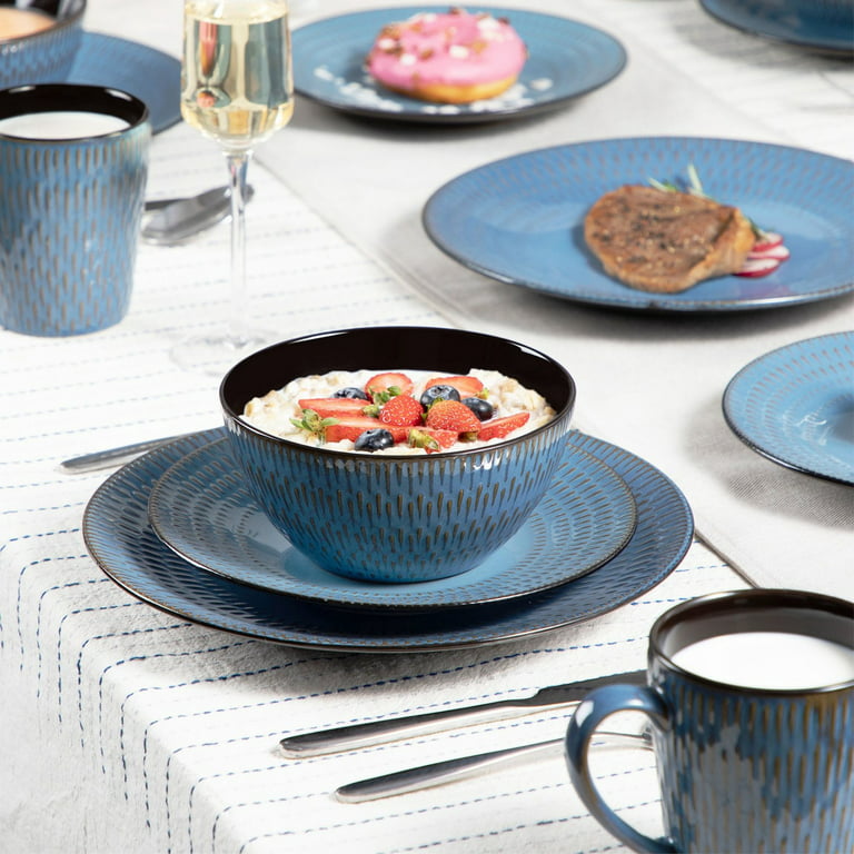 32-Piece Casual Gray Porcelain Dinnerware Set (Set for 8) en 2023