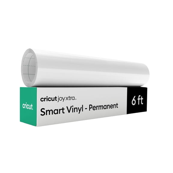 Cricut Joy Xtra Smart Vinyl Matless Permanent Vinyl, 9.5 in x 6 ft - White