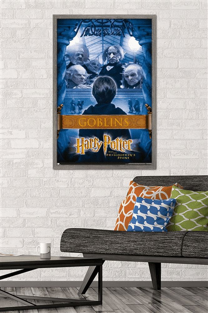 Harry Potter and the Philosopher's Stone - Bankers Wall Poster, 22.375" x 34", Framed