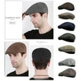 thumbnail image 2 of Men Newsboy Cap Men's Classic Herringbone Tweed Wool Blend Tweed Flat Cap Cabbie Hat Men Beret Hat Flat Peaked Cap Street Hats, 2 of 2