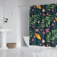thumbnail image 2 of Tropical Wildflower and Bee Curtain – Bright Watercolor Botanical Design for Summer-Inspired Bathroom Decor, 2 of 5