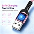 thumbnail image 5 of Cable Fast Charging USB‑A to USB‑C, 6.6FT 2 Pack 60W USB C Cable, Tangle‑Free Braided USB Cable for Phones, Tablets (Pink), 5 of 6
