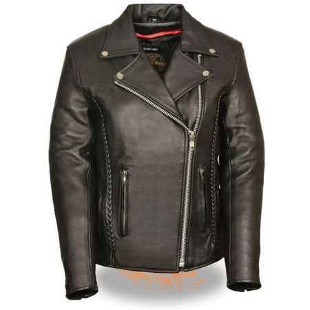 Size XS Milwaukee Womens Jacket w/Braid & Stud Back Detailing Black