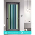 thumbnail image 5 of Window Privacy Film Blue Striped Stained Glass Window Film Decorative Sun Block Window Cover Ombre Aqua Yellow Farmhouse Texture Art Window Clings Static Adhesive Sticker for Bathroom 29.5"x78.7", 5 of 7