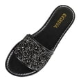 thumbnail image 2 of Censtreet Slides Sandals for Women Basic Slip On Flat Sandals Open Toe Comfort Beach Sandals Slippers for Casual Dressy Summer, 2 of 9