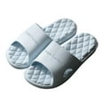 thumbnail image 2 of Lilgiuy Unisex Slip on Slippers Summer Solid Color Non-Slip Lightweight Soft Sole Slide Sandals Shower Bathroom Sandals for Spa(Light Blue,8.5), 2 of 4