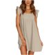 thumbnail image 1 of Vestidos Para Mujer Vestidos Cortos Pequeño Fresco Dulce Algodón Cáñamo Hongo Borde Color Sólido Vestido Sin Mangas Odeerbi ODB171337, 1 of 9