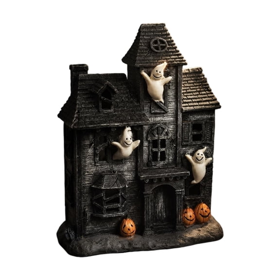 2026 Halloween Indooor Decoration House Figurine With Ghosts And Pumpkin Decorations