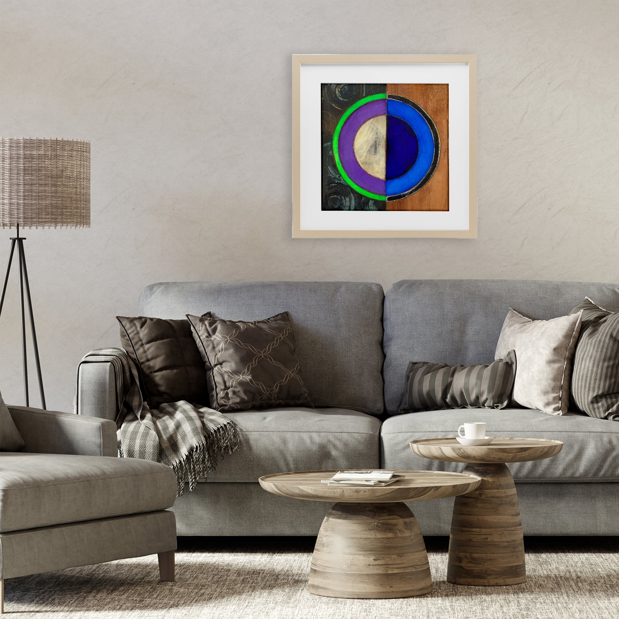 Stupell Industries Rustic Circular Balance Birch Framed Print Under Glass, design by Matthew Finger