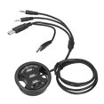 thumbnail image 4 of HUB USB de escritorio de 3 puertos HUB redondo de expansión de alta velocidad con orificio de audio de 3,5 mm para computadora Micrófono Teléfono, 4 of 10
