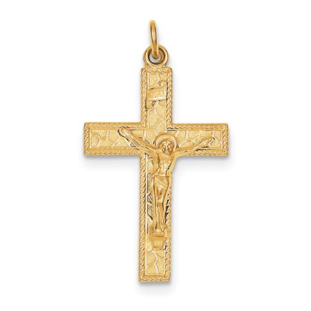 Sterling Silver 24k Gold-Plated INRI Crucifix Pendant