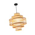 thumbnail image 1 of Runquan Bamboo Woven Pendant Lamp with Adjustable Cord Handmade Traditional Rustic Weave Ceiling Light for Kitchen Restaurant Hallway A, 1 of 8