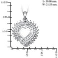 thumbnail image 2 of JewelersClub 1.00 Carat T.W. White Diamond Sterling Silver Heart Pendant, 2 of 2