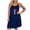 Dark Blue, variant on Nighties for Ladies Plus Size Loose Comfy Sleepdress Spaghetti Strap Print Short Dress Loungewear Clothes