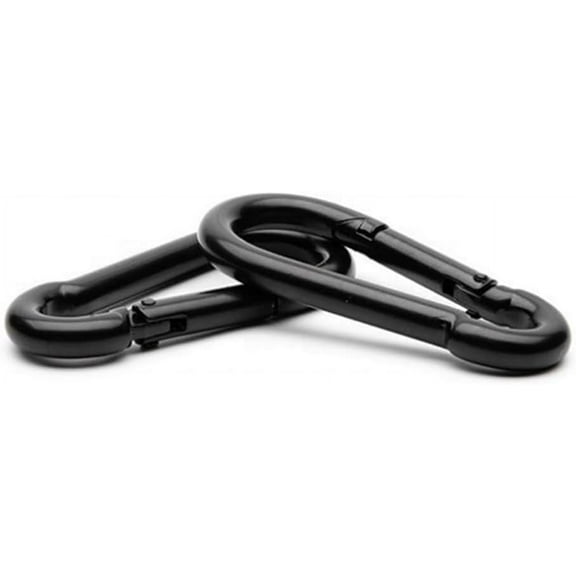 Black Silver Galvanized Heavy Duty Carabiner 200-500 lbs Load-bearing Spring Buckle Hook