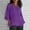 Dark Purple, variant on Women Shirts Womens Tee Shirts Solid Summer V Neck Linen Purple M(Us:6)