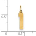 thumbnail image 2 of 14k Small Polished Number 1 Charm, 2 of 3