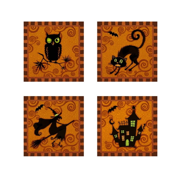 Great Art Now Spooktacular by Vivian Eisner 4 Piece Print Art Set Each 12W x 12H