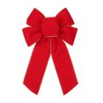 thumbnail image 1 of Décorations de Noël Nœuds Rouges Grand Nœud en Velours Filaire avec Bordure Dorée pour Couronnes Extérieures, Emballage Cadeau, Décoration d'Arbre, Extérieur, 1 of 5