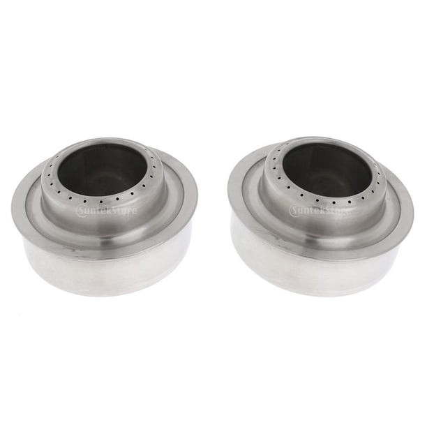 2 Piezas de material acero Inoxidable, Estufa de Y , Quemador de Cocina para Acampar