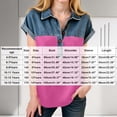 thumbnail image 4 of OGLCCG Denim Shirts for Girls Button Up V Neck Lapel Collar Casual Short Sleeve Tees-Shirts Fashion Patchwork Western Blouses 4-15 Years, 4 of 5