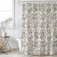 thumbnail image 6 of Spring Flowers Shower Curtain Set - 72" x 78" Washable Bathtub Curtain with 12 Hooks, Farmhouse Sage Green Pastoral Floral Leaf Waterproof Fabric Stall Shower Curtains for Bathroom/Bathtub Décor, 6 of 6