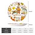 thumbnail image 2 of Bingfone Autumn Forest Animals Print Bone China Dinner Decorative Plates,Handmade Ceramic Dinner Plate with Stand for Home Club-10in, 2 of 6