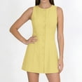 CIAKGIAF Womens Dress Fashion Sleeveless Soild Color Pleated Button ...