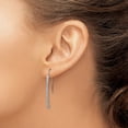 thumbnail image 3 of Diamond Fascination 14k White Gold  Diamond Dust/Accent Curved Bar French Wire Earrings, 3 of 4