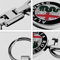 thumbnail image 3 of 2 uds doble cara Alfa Romeo coche Logo coche con llavero de Metal anillo colgante, 3 of 5