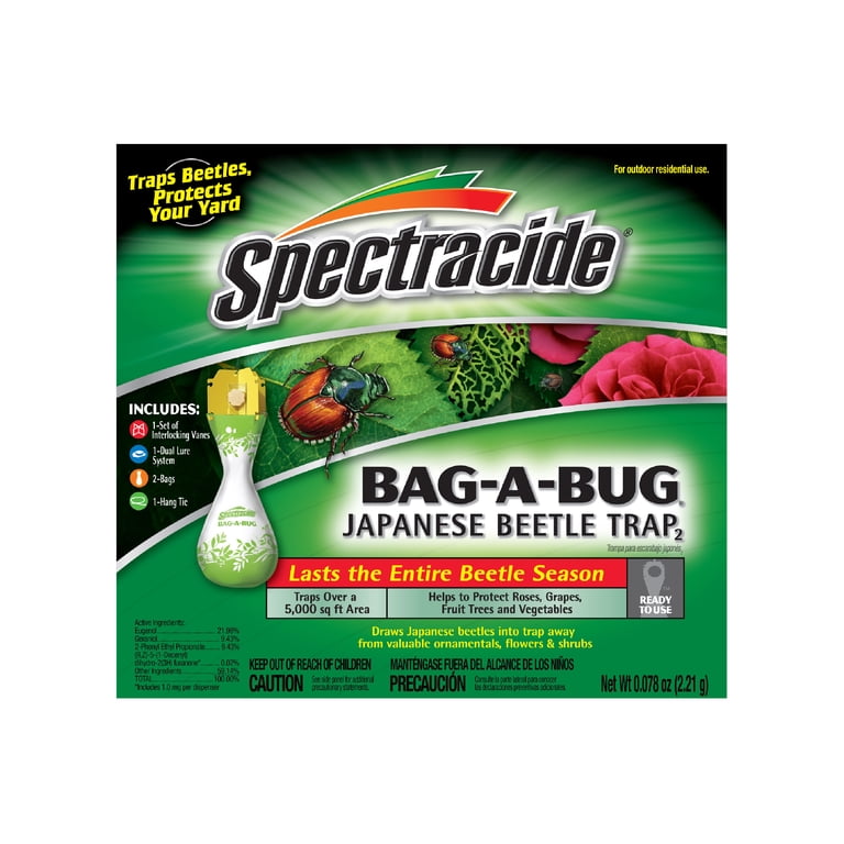 2 pack) Spectracide Bag-a-Bug Japanese Beetle Trap, Dual Lure