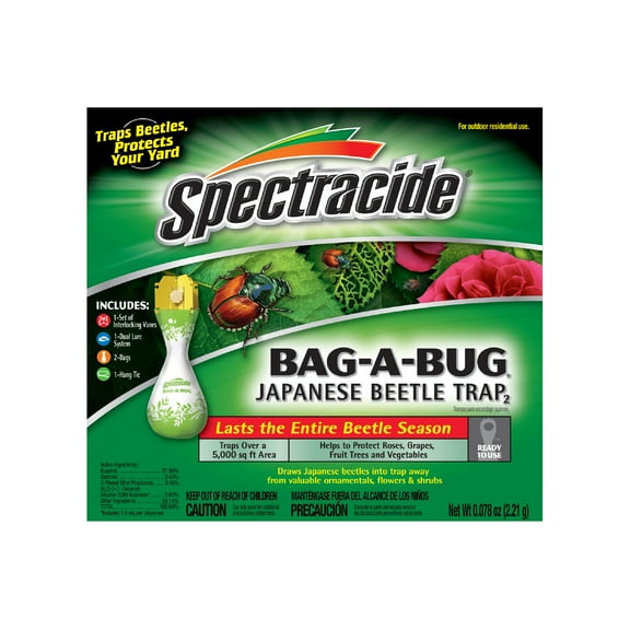 Spectracide Bag-a-Bug Japanese Beetle Trap, Dual Lure System, 1 Count