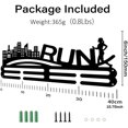 thumbnail image 2 of Running Medal Hanger Display Metal Wall Mount Motivational Running Sports Medal Holder and Lanyard Ribbon Display Holder Rack for 50+ Medals Great Gift for Runners Athlete DIY Making, 2 of 6