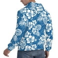 thumbnail image 3 of Hoodies for Men - Hawaiian Style White Blue Long Sleeve Comfrt Men'S Fashion Hoodies & Sweatshirts, Sweatshirts for Men Hoodies Pullover Clothing Clothes with Pouch, 3 of 7