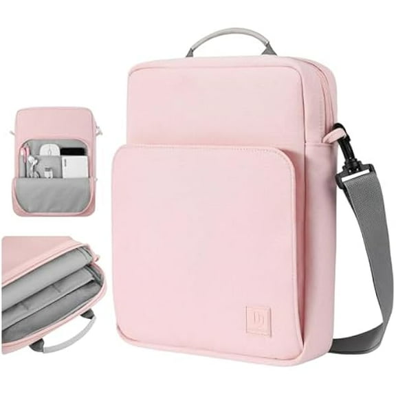 wonima88 9-11 Inch Tablet Sleeve Bag Carrying Case with Shoulder Strap for iPad (A16) 11", iPad 10th Gen 10.9" Air 5/4, i-Pad Air/Pro 11", i-Pad 9/8/7th 10.2", Galaxy Tab A9  Plus 11", Pink