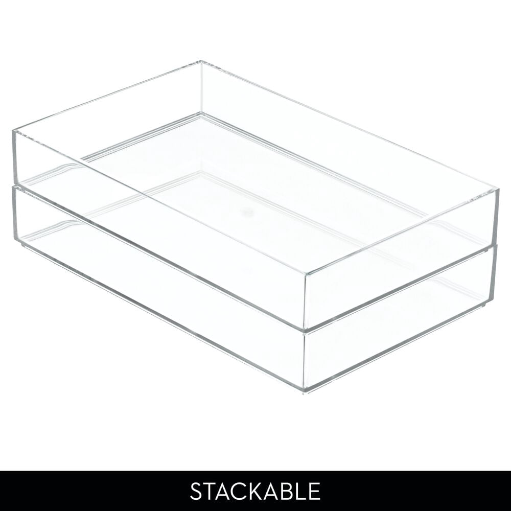 iDesign Clarity Drawer Organizer 8 x 12 x 2, Set of 4